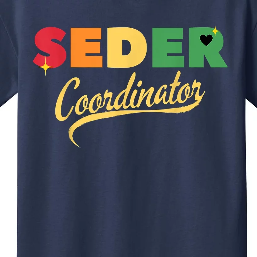 Funny Passover Seder Coordinator Jewish Passover Leader Kids T-Shirt