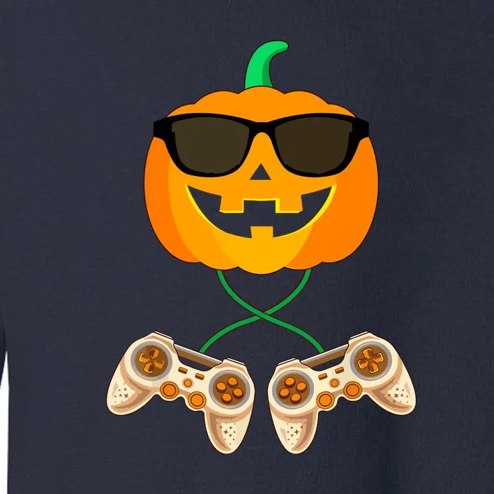 Funny Pumpkin Sunglasses Video Game Halloween For Boy Dad Men Gift Toddler Sweatshirt