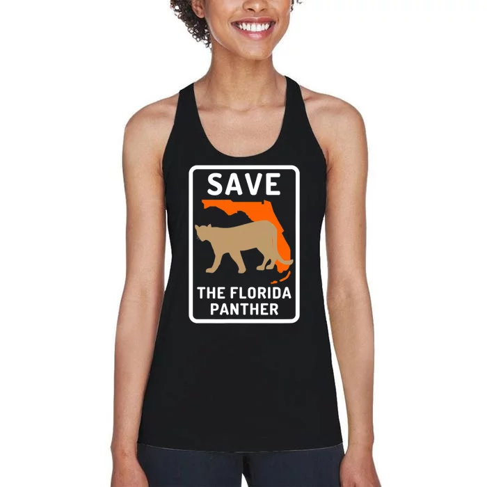 Florida Panther Save The Species Women's Racerback Tank