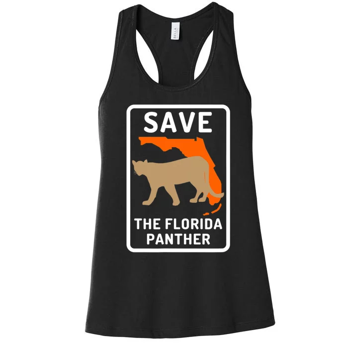 Florida Panther Save The Species Women's Racerback Tank