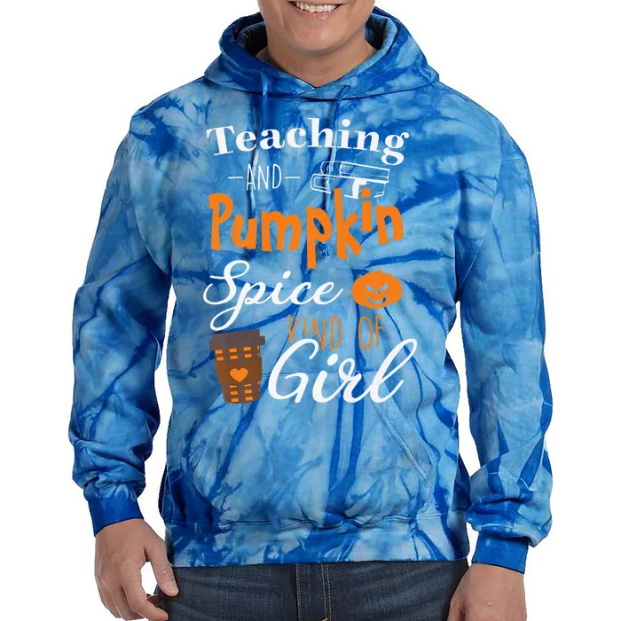 Funny Pumpkin Spice Coffee Ladies Halloween Teacher Premium Tie Dye Hoodie