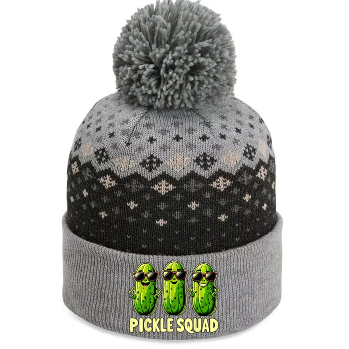 Funny Pickle Squad Dill Pickle Costume Vegan Pickle Crew Gift The Baniff Cuffed Pom Beanie