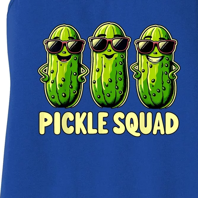 Funny Pickle Squad Dill Pickle Costume Vegan Pickle Crew Gift Women's Racerback Tank