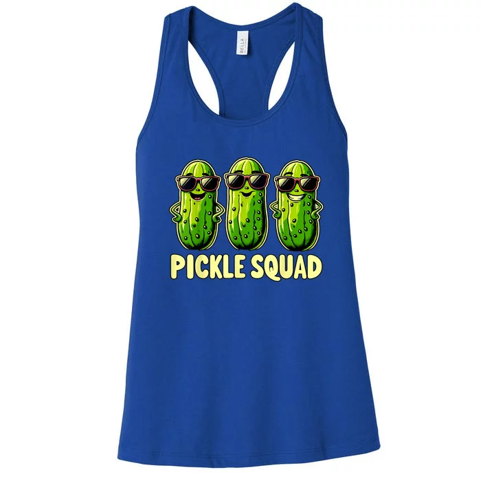 Funny Pickle Squad Dill Pickle Costume Vegan Pickle Crew Gift Women's Racerback Tank