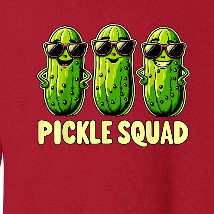 Funny Pickle Squad Dill Pickle Costume Vegan Pickle Crew Gift Toddler Sweatshirt