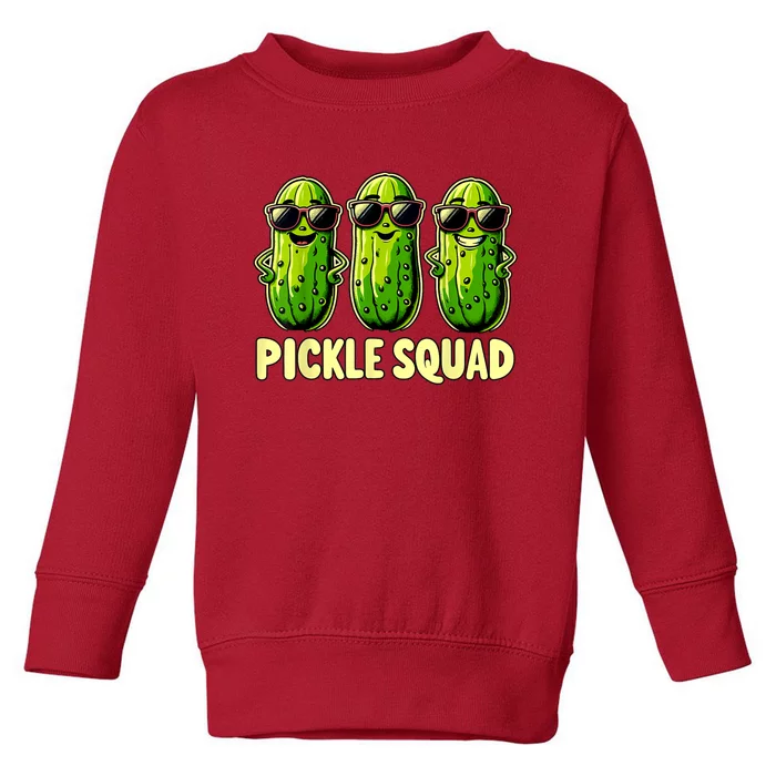 Funny Pickle Squad Dill Pickle Costume Vegan Pickle Crew Gift Toddler Sweatshirt