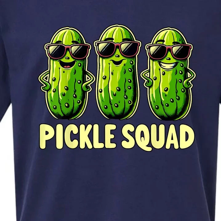 Funny Pickle Squad Dill Pickle Costume Vegan Pickle Crew Gift Sueded Cloud Jersey T-Shirt