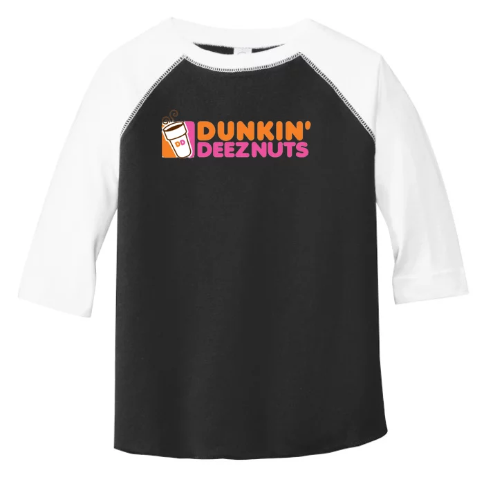 Funny Parody Spoof Dunkin' Deeznuts Design Toddler Fine Jersey T-Shirt