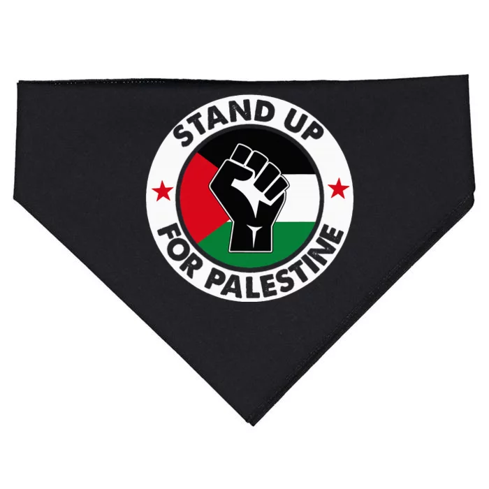 Free Palestine Stand Up For Palestine USA-Made Doggie Bandana