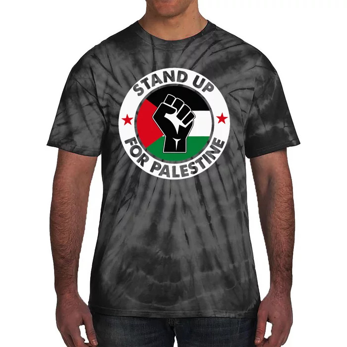 Free Palestine Stand Up For Palestine Tie-Dye T-Shirt