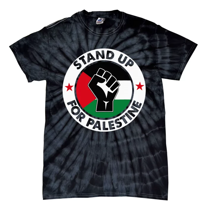 Free Palestine Stand Up For Palestine Tie-Dye T-Shirt