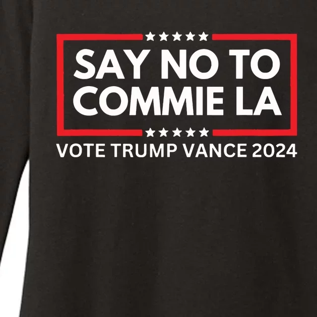 Funny Political Say No To Commie La Vote Trump Vance 2024 Womens CVC Long Sleeve Shirt