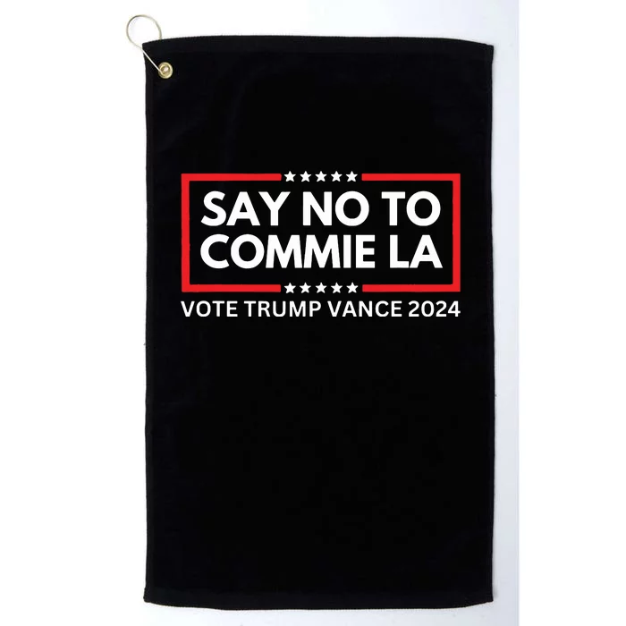 Funny Political Say No To Commie La Vote Trump Vance 2024 Platinum Collection Golf Towel