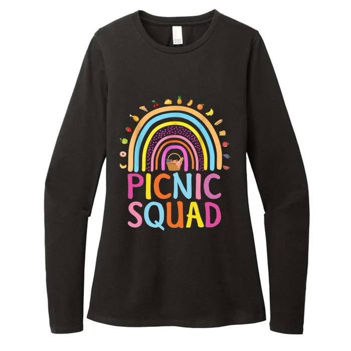 Funny Picnic Squad Rainbow Basket Family Vacation Camping Gift Womens CVC Long Sleeve Shirt