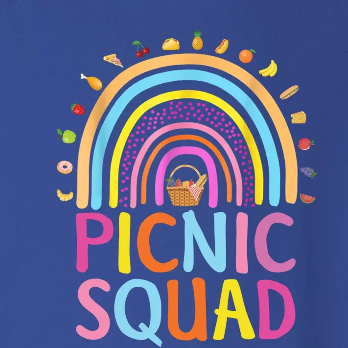 Funny Picnic Squad Rainbow Basket Family Vacation Camping Gift Toddler Long Sleeve Shirt