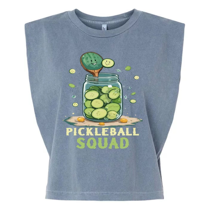 Funny Pickleball Squad Garment-Dyed Women's Muscle Tee