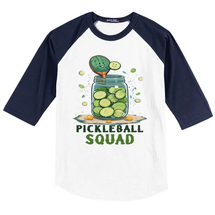 Funny Pickleball Squad Baseball Sleeve Shirt