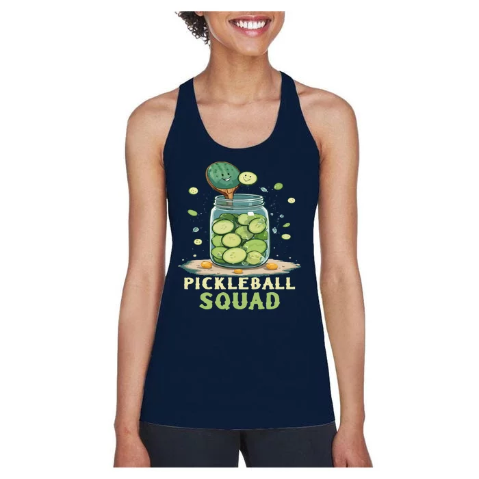 Funny Pickleball Squad Women's Racerback Tank