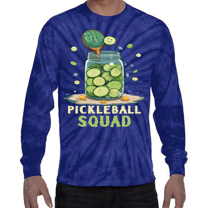 Funny Pickleball Squad Tie-Dye Long Sleeve Shirt