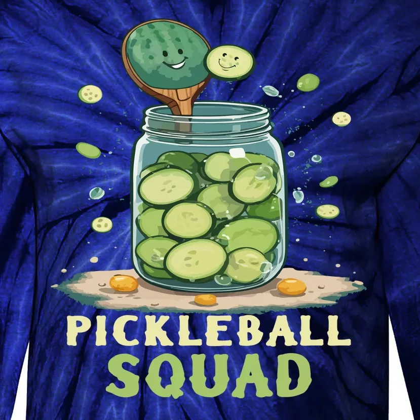 Funny Pickleball Squad Tie-Dye Long Sleeve Shirt