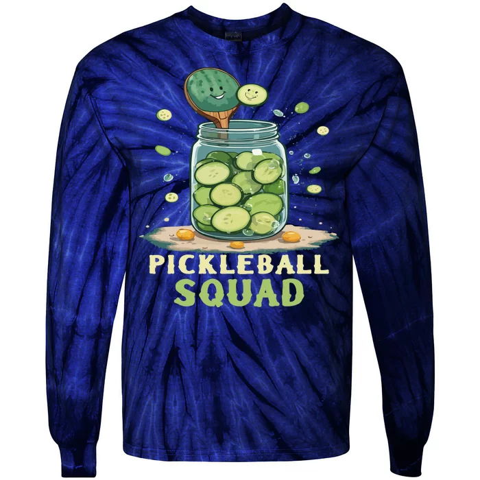 Funny Pickleball Squad Tie-Dye Long Sleeve Shirt