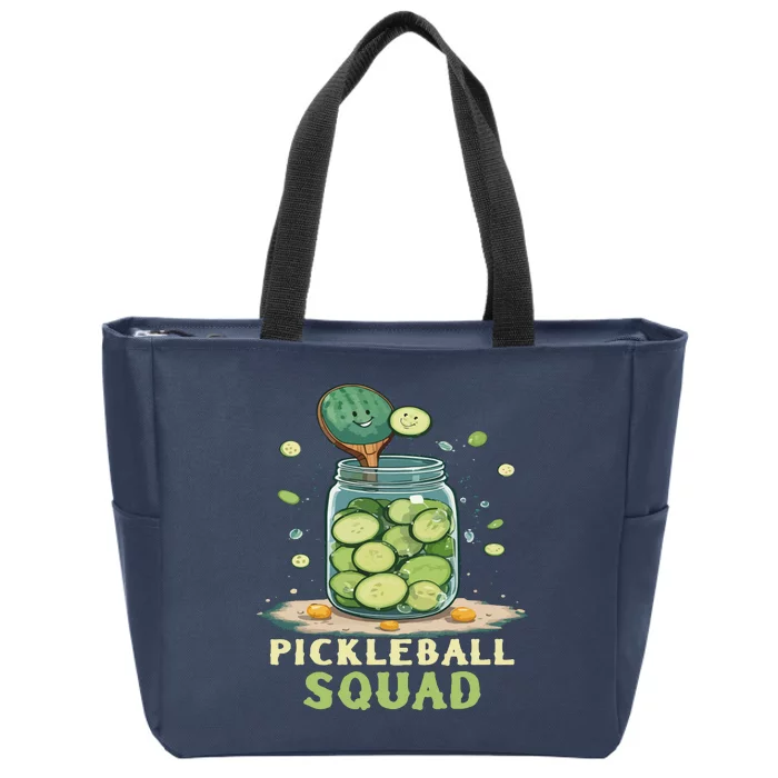 Funny Pickleball Squad Zip Tote Bag