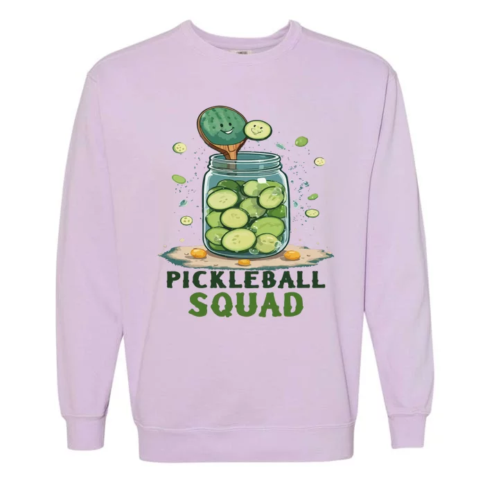 Funny Pickleball Squad Garment-Dyed Sweatshirt