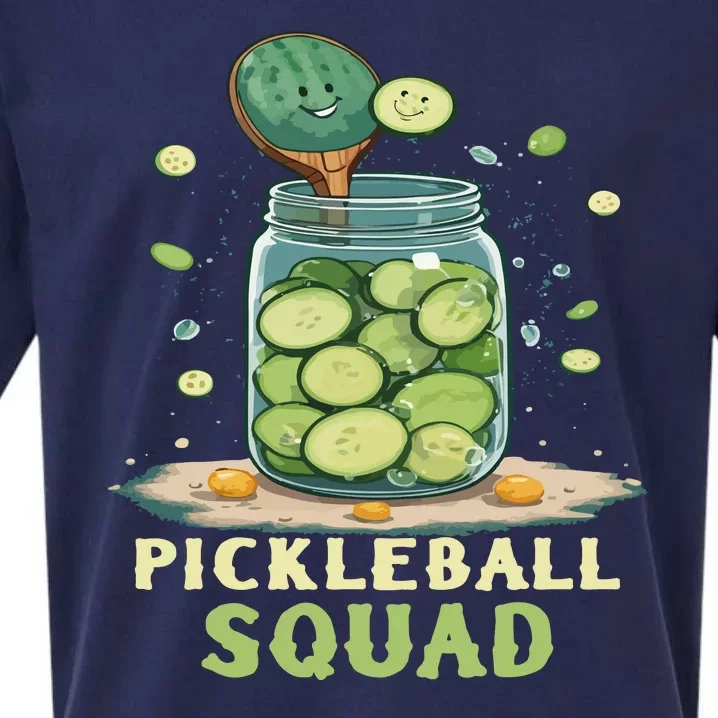 Funny Pickleball Squad Sueded Cloud Jersey T-Shirt