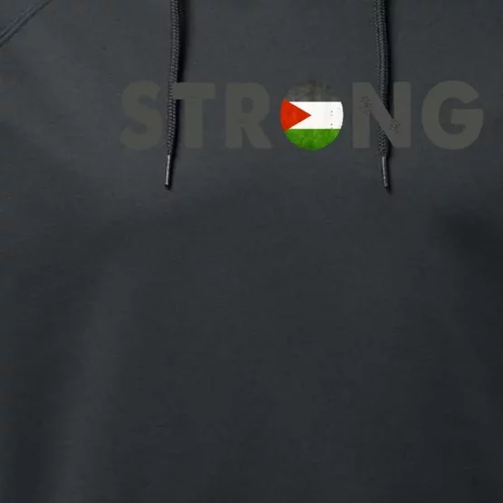 Free Palestine Strong Performance Fleece Hoodie