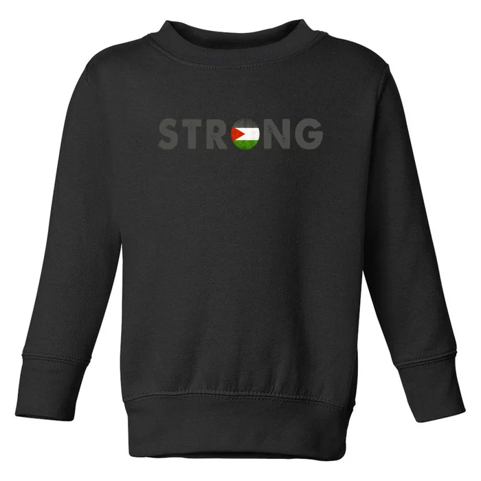 Free Palestine Strong Toddler Sweatshirt