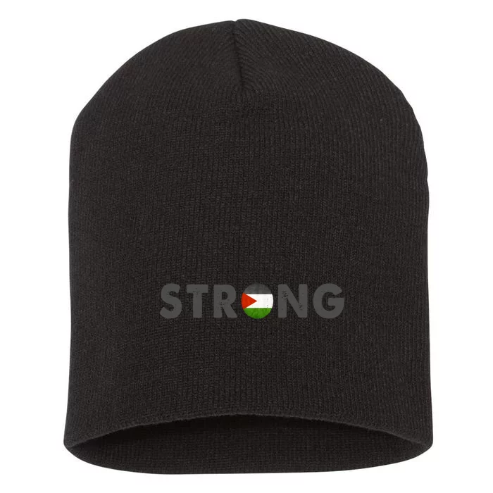 Free Palestine Strong Short Acrylic Beanie