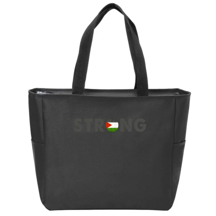 Free Palestine Strong Zip Tote Bag