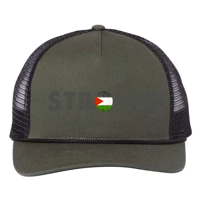 Free Palestine Strong Retro Rope Trucker Hat Cap