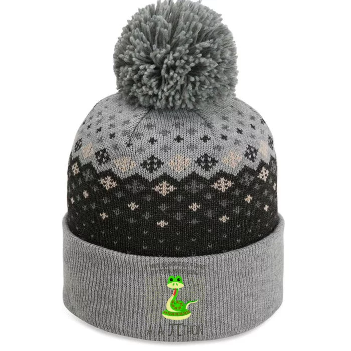 Funny Python Snake Pi Day The Baniff Cuffed Pom Beanie