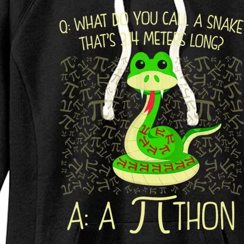 Funny Python Snake Pi Day Women's Fleece Hoodie