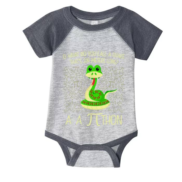 Funny Python Snake Pi Day Infant Baby Jersey Bodysuit