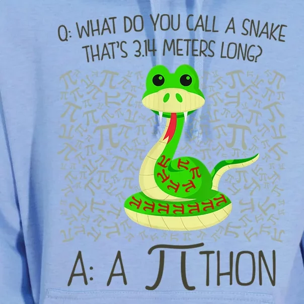 Funny Python Snake Pi Day Unisex Surf Hoodie