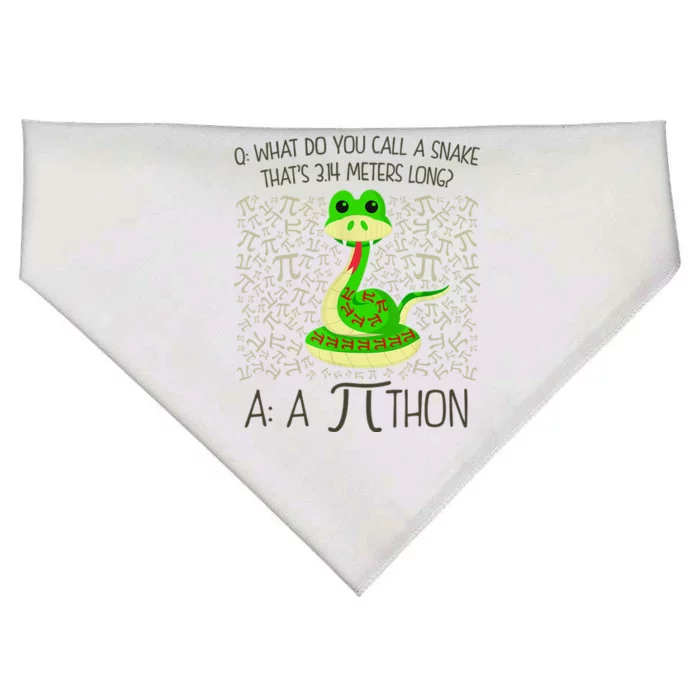 Funny Python Snake Pi Day USA-Made Doggie Bandana