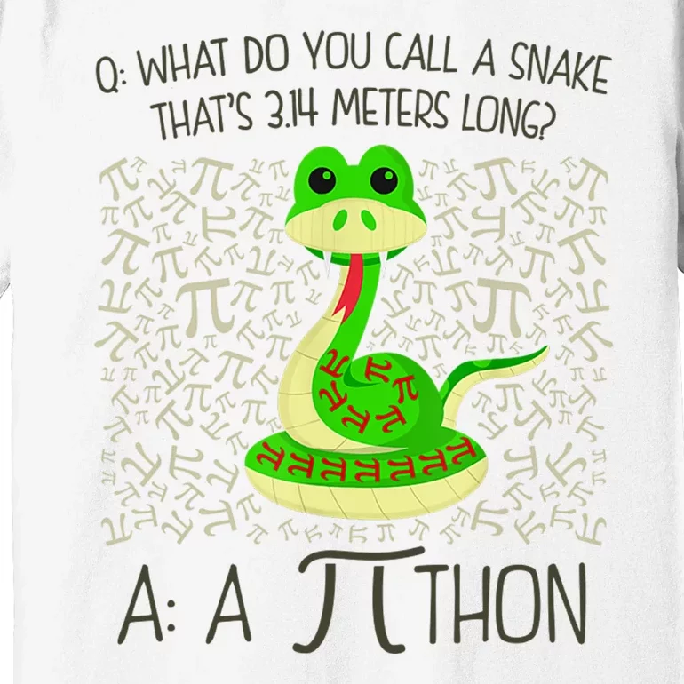 Funny Python Snake Pi Day Premium T-Shirt