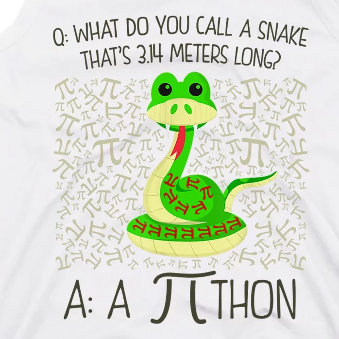 Funny Python Snake Pi Day Tank Top