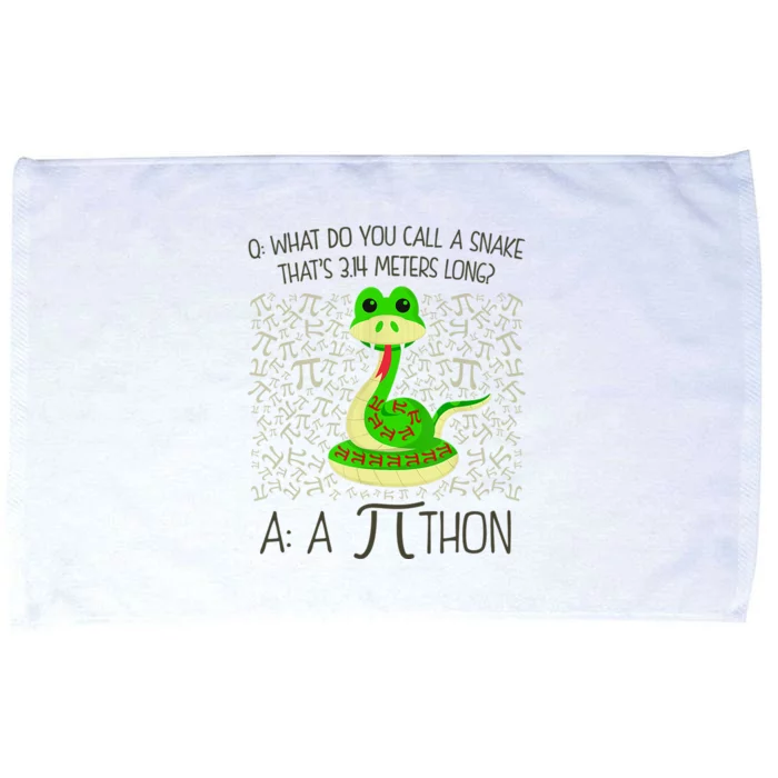 Funny Python Snake Pi Day Microfiber Hand Towel