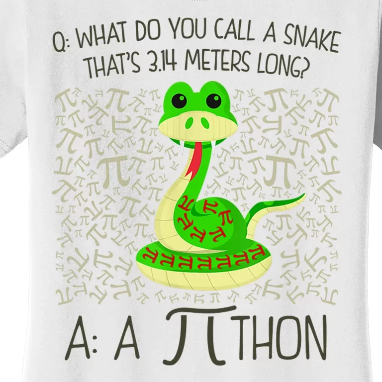 Funny Python Snake Pi Day Women's T-Shirt