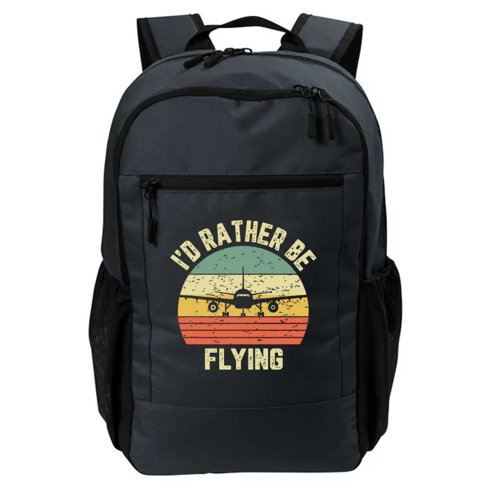 Funny Pilot Shirts Id Rather Be Flying Airplane Pilot Gift Daily Commute Backpack