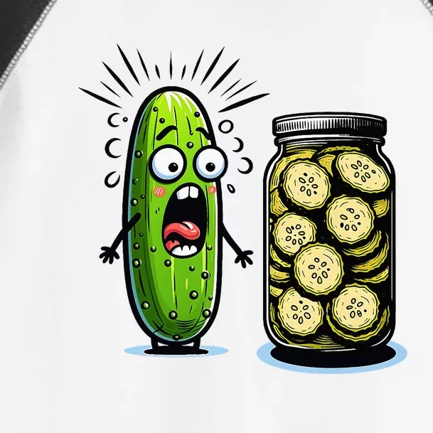 Funny Pickle Surprise A Cucumber And A Jar Of Sliced Pickles Toddler Fine Jersey T-Shirt