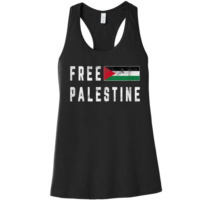 Free Palestine Strong Women's Racerback Tank