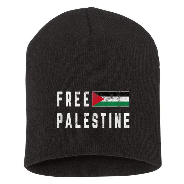 Free Palestine Strong Short Acrylic Beanie