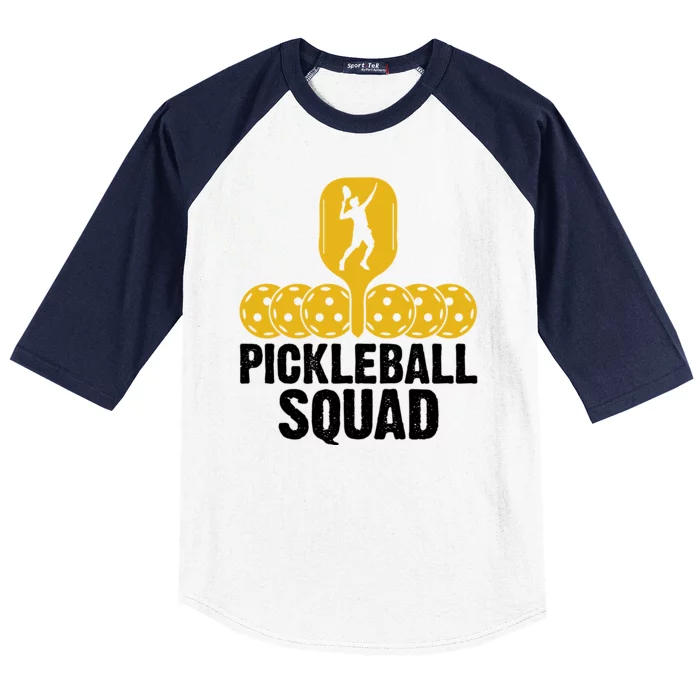 Funny Pickleball Squad Sport Gift Pickleball Player Baseball Sleeve Shirt