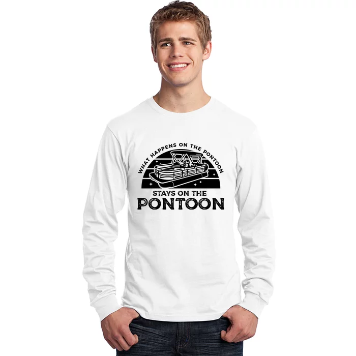 Funny Pontoon Saying Gift Pontooning Long Sleeve Shirt