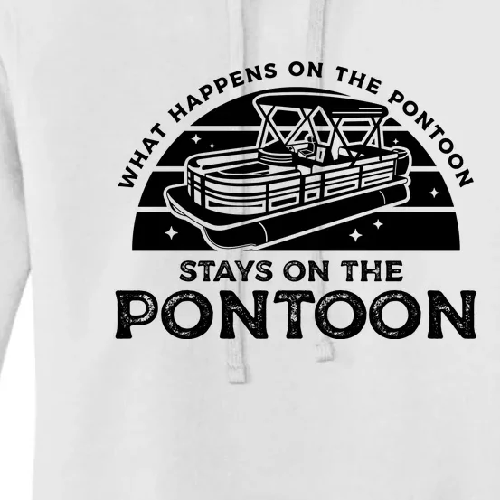 Funny Pontoon Saying Gift Pontooning Women's Pullover Hoodie