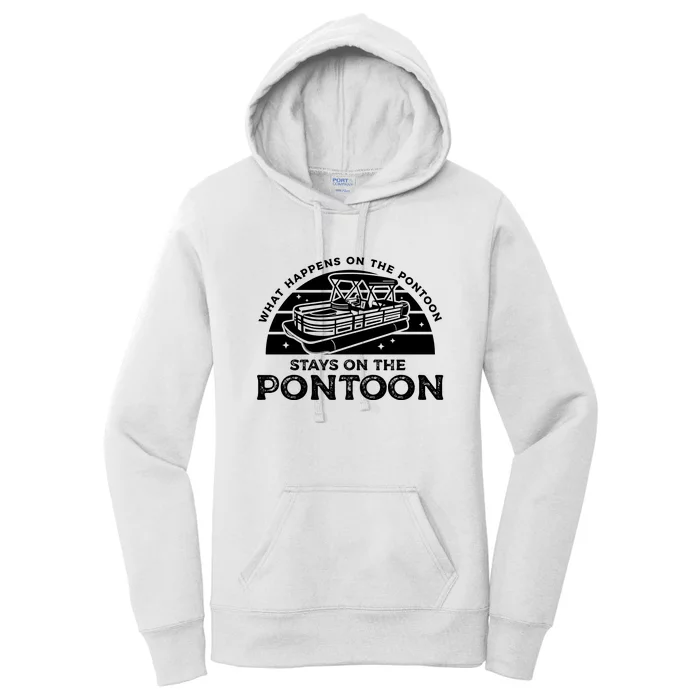 Funny Pontoon Saying Gift Pontooning Women's Pullover Hoodie